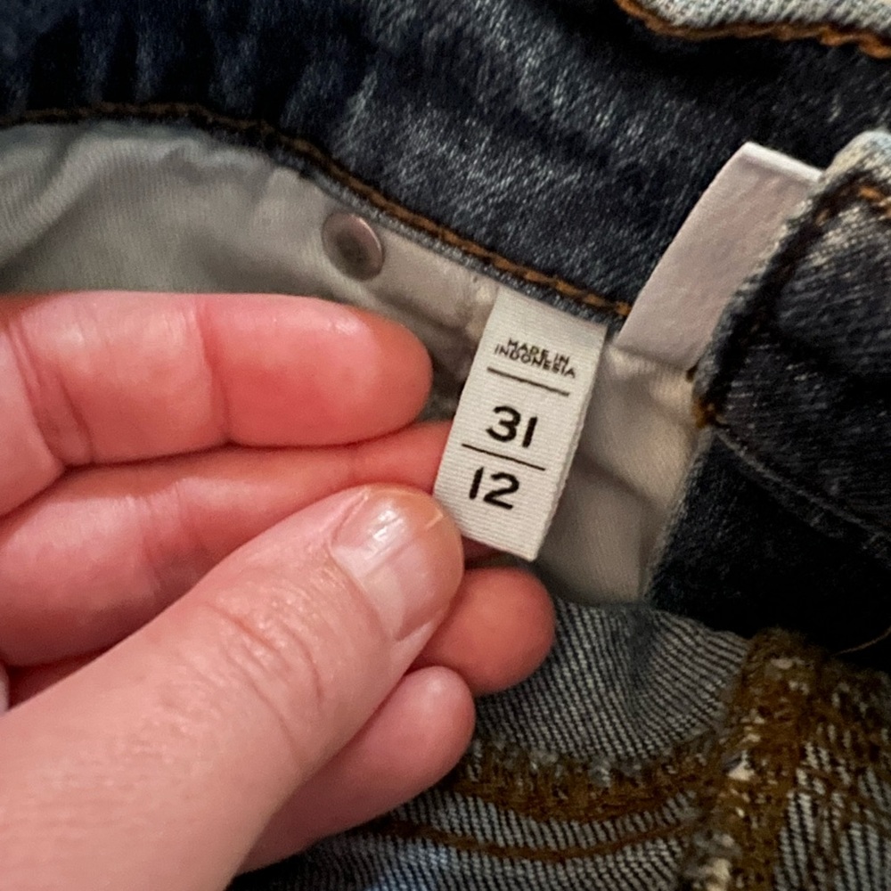 LOFT High Waist Straight Crop Jeans - Picture 3 of 3